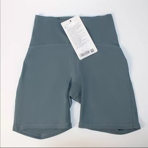 6” SEAFOAM Yoga Align HighWaist Workout Shorts Size 4